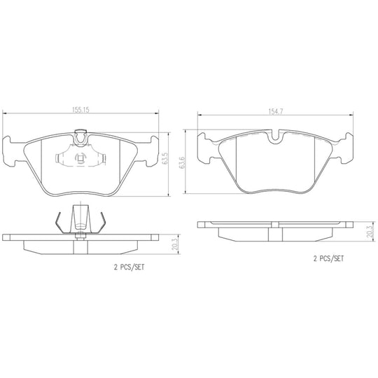 KT00B58 Brembo Ceramic Brake Pad and UV Coated Vented  Brake Disc Kit Brembo Brake Canada