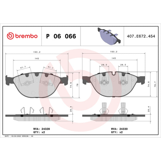 P06066 Brembo Premium Low-Met OE Equivalent Pad Brembo Brake Canada