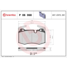Load image into Gallery viewer, P06068 Brembo Premium Low-Met OE Equivalent Pad Brembo Brake Canada