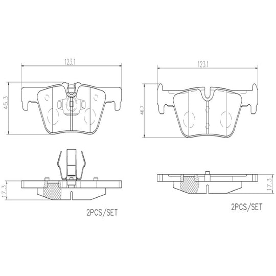 KT00B13 Brembo Ceramic Brake Pad and UV Coated Vented  Brake Disc Kit Brembo Brake Canada