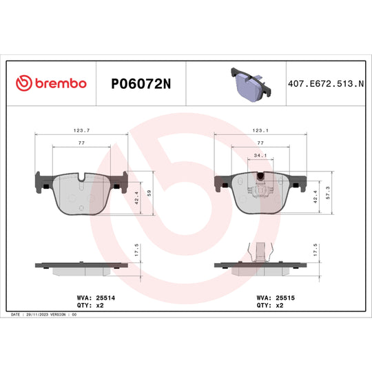 KTX0166 Brembo Ceramic Brake Pad and XTRA Vented Drilled Brake Disc Kit Brembo Brake Canada