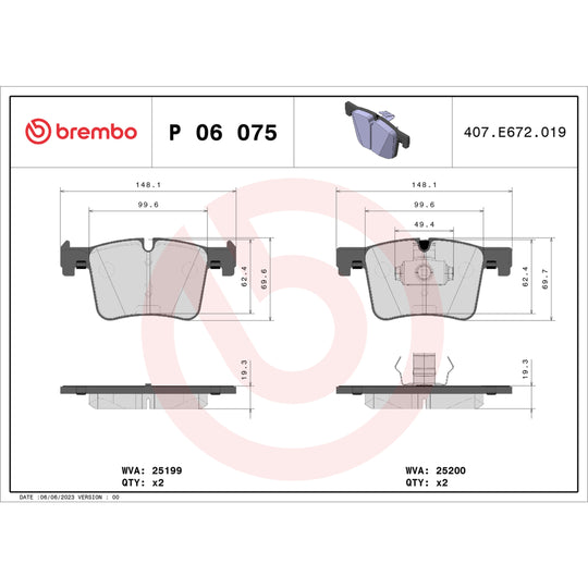 KT04473 Brembo Low-Met Brake Pad and Composite PVT Drilled and Slotted Brake Disc Kit Brembo Brake Canada