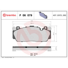 Load image into Gallery viewer, P06079 Brembo Premium Low-Met OE Equivalent Pad Brembo Brake Canada
