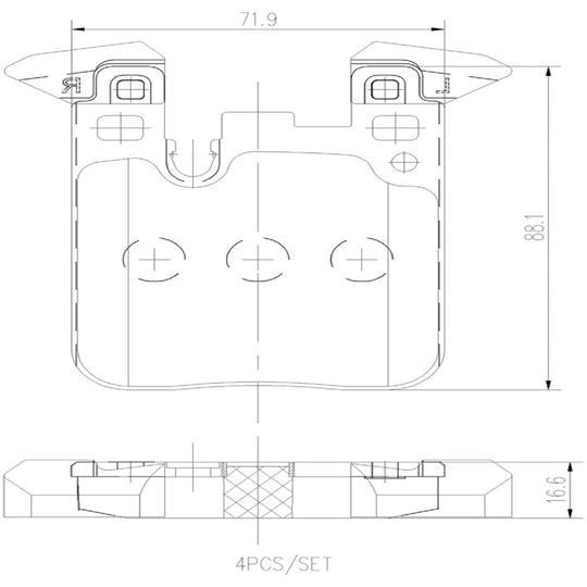 KT00711 Brembo Ceramic Brake Pad and Composite Vented Drilled and Slotted Brake Disc Kit Brembo Brake Canada