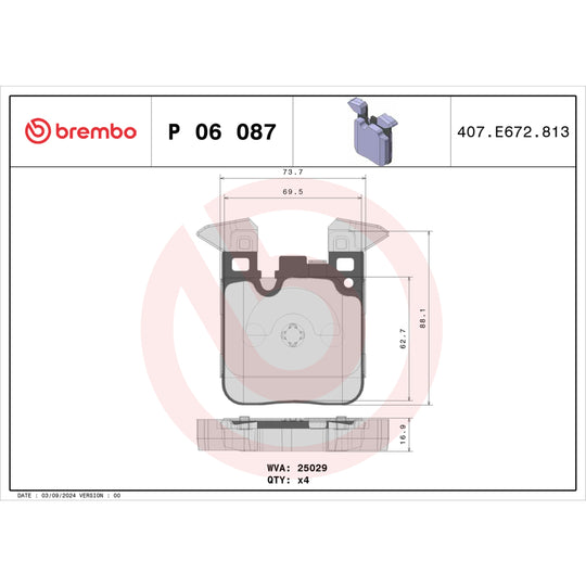 KT04423 Brembo Low-Met Brake Pad and UV Coated Vented  Brake Disc Kit Brembo Brake Canada