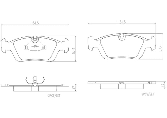 P06089N Brembo PRIME Ceramic Disc Brake Pad Set Brembo Brake Canada