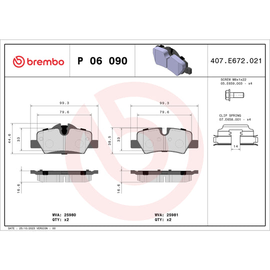 KT04527 Brembo Low-Met Brake Pad and UV Coated Solid  Brake Disc Kit Brembo Brake Canada