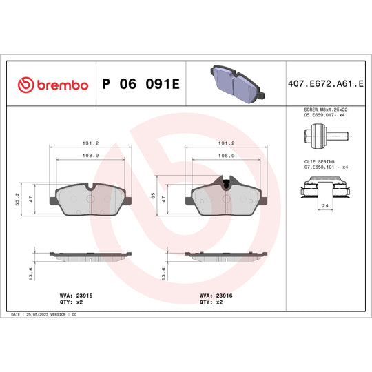 KT08011 Brembo Beyond EV Disc Brake Pad Kit Brembo Brake Canada