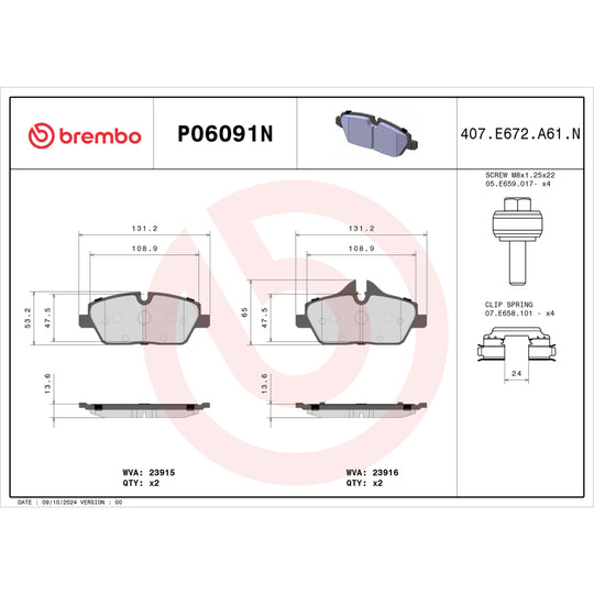 KT00288 Brembo Disc Brake Kit Brembo Brake Canada
