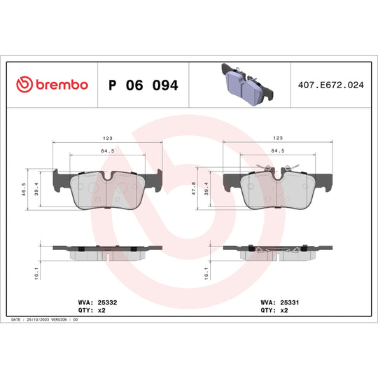 KT04312 Low-Met Brake Pad and UV Coated Solid  Brake Disc Kit Brembo Canada