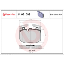Load image into Gallery viewer, P06099 Brembo Premium Low-Met OE Equivalent Pad Brembo Brake Canada