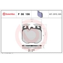Load image into Gallery viewer, P06106 Brembo Premium Low-Met OE Equivalent Pad Brembo Brake Canada