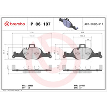 Load image into Gallery viewer, P06107 Brembo Premium Low-Met OE Equivalent Pad Brembo Brake Canada