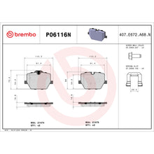 Load image into Gallery viewer, P06116N Brembo PRIME Ceramic Disc Brake Pad Set Brembo Brake Canada