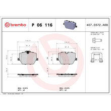 Charger l'image dans la galerie, P06116 Brembo Premium Low-Met OE Equivalent Pad Brembo Brake Canada