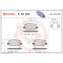 Charger l'image dans la galerie, P07012 Brembo Premium Low-Met OE Equivalent Pad Brembo Brake Canada