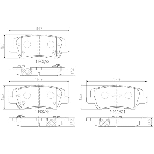 P09023NX Brembo XTRA Ceramic Disc Brake Pad Set Brembo Brake Canada