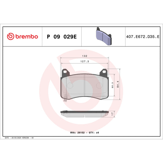KT08003 Brembo Beyond EV Disc Brake Pad Kit Brembo Brake Canada