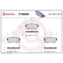 Load image into Gallery viewer, P10005N Brembo PRIME Ceramic Disc Brake Pad Set Brembo Brake Canada
