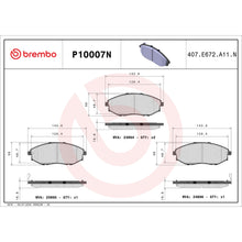 Load image into Gallery viewer, P10007N Brembo PRIME Ceramic Disc Brake Pad Set Brembo Brake Canada