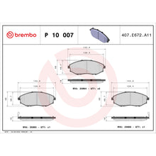 Load image into Gallery viewer, P10007 Brembo Premium Low-Met OE Equivalent Pad Brembo Brake Canada