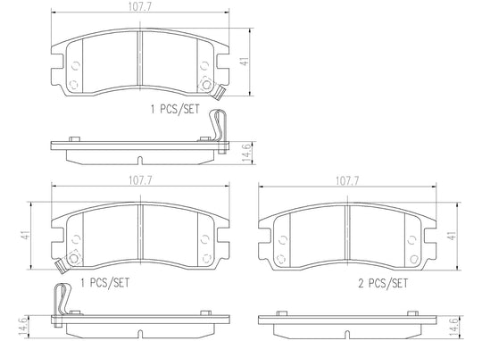 P10059N Brembo PRIME Ceramic Disc Brake Pad Set Brembo Brake Canada