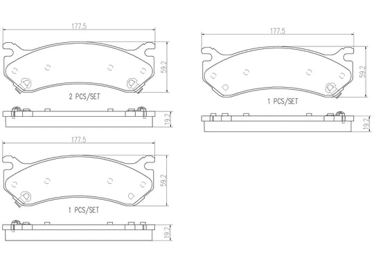 P10061N Brembo PRIME Ceramic Disc Brake Pad Set Brembo Brake Canada