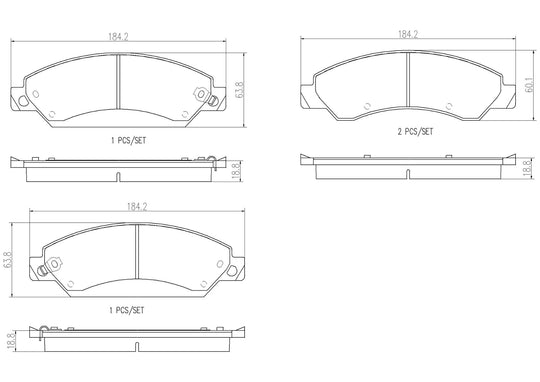 P10063N Brembo PRIME Ceramic Disc Brake Pad Set Brembo Brake Canada