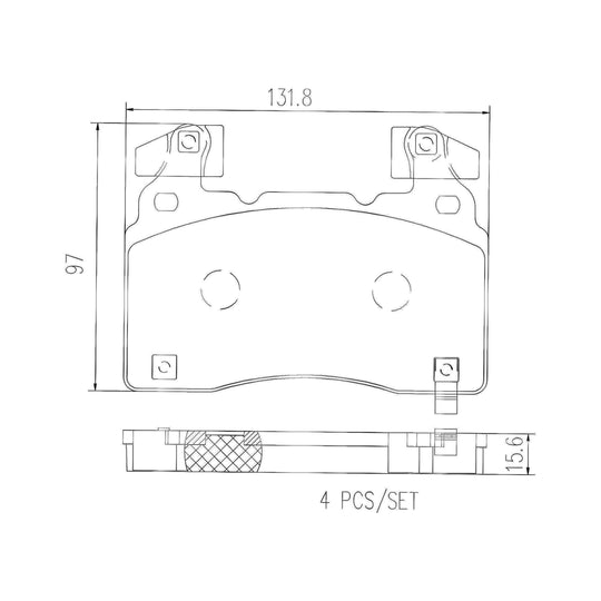 P10064NX Brembo XTRA Ceramic Disc Brake Pad Set Brembo Brake Canada