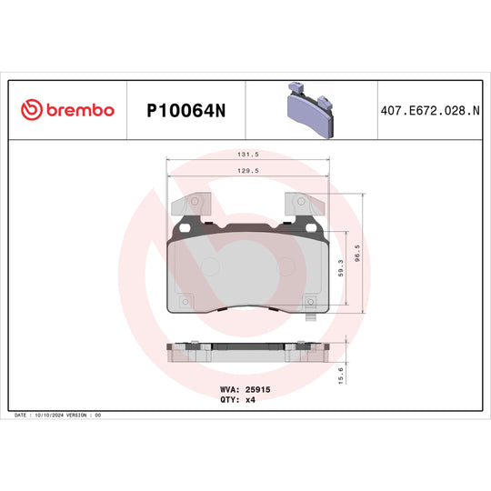 KT00987 Brembo Ceramic Brake Pad and UV Coated PVT  Brake Disc Kit Brembo Brake Canada