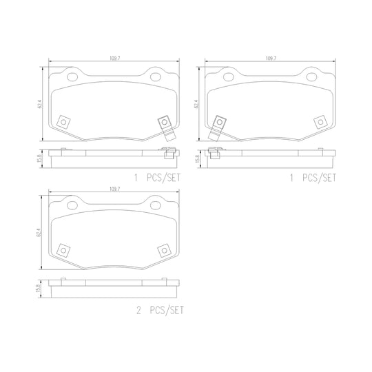 P10090N Brembo PRIME Ceramic Disc Brake Pad Set Brembo Brake Canada