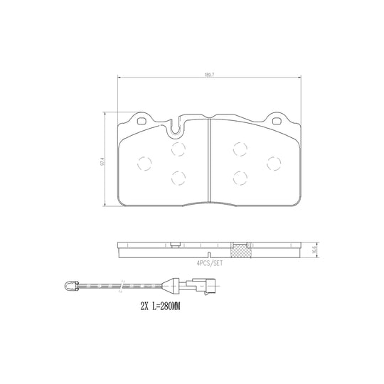 P10096N Brembo PRIME Ceramic Disc Brake Pad Set Brembo Brake Canada