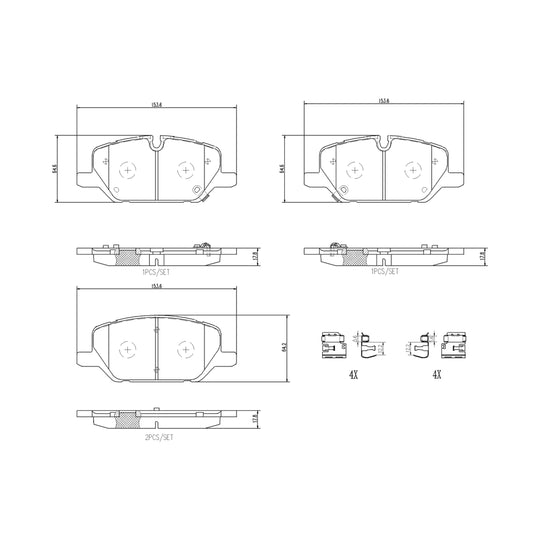 P10099N Brembo PRIME Ceramic Disc Brake Pad Set Brembo Brake Canada
