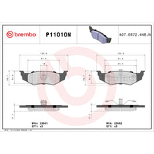 Load image into Gallery viewer, P11010N Brembo PRIME Ceramic Disc Brake Pad Set Brembo Brake Canada