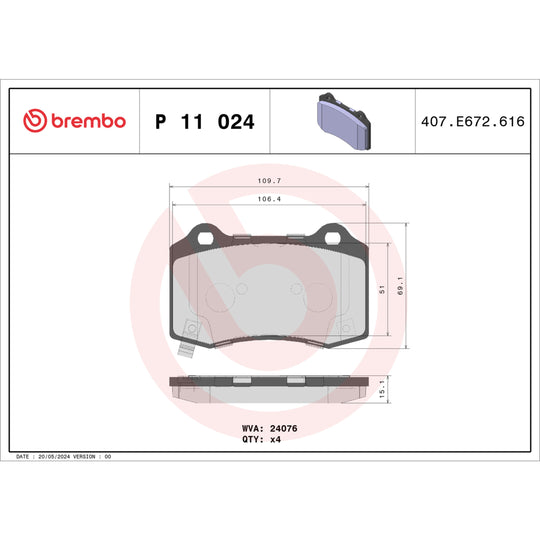 KT04346 Brembo Low-Met Brake Pad and UV Coated PVT Slotted Brake Disc Kit Brembo Brake Canada