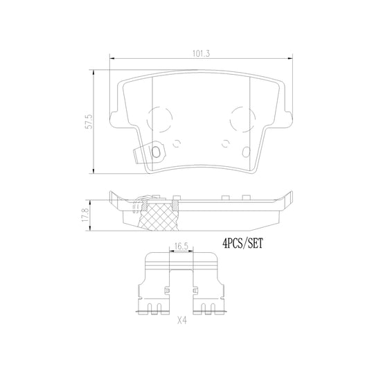 P11040NX Brembo XTRA Ceramic Disc Brake Pad Set Brembo Brake Canada