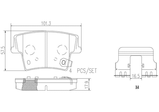 P18012N Brembo PRIME Ceramic Disc Brake Pad Set Brembo Brake Canada