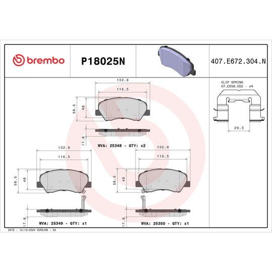 KT00829 Brembo Ceramic Brake Pad and UV Coated Vented  Brake Disc Kit Brembo Brake Canada