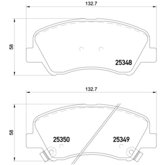 P18025X Brembo XTRA Low-Met Disc Brake Pad Set Brembo Brake Canada