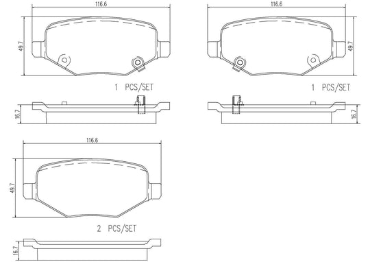 P18028N Brembo PRIME Ceramic Disc Brake Pad Set Brembo Brake Canada