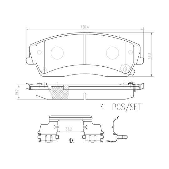 P18034N Brembo PRIME Ceramic Disc Brake Pad Set Brembo Brake Canada