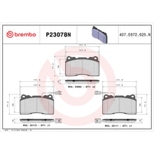 Load image into Gallery viewer, P23078N Brembo PRIME Ceramic Disc Brake Pad Set Brembo Brake Canada