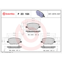 Charger l'image dans la galerie, P23164 Brembo Premium Low-Met OE Equivalent Pad Brembo Brake Canada