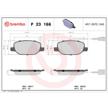 Load image into Gallery viewer, P23166 Brembo Premium Low-Met OE Equivalent Pad Brembo Brake Canada