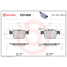 Charger l'image dans la galerie, P23180N Brembo PRIME Ceramic Disc Brake Pad Set Brembo Brake Canada