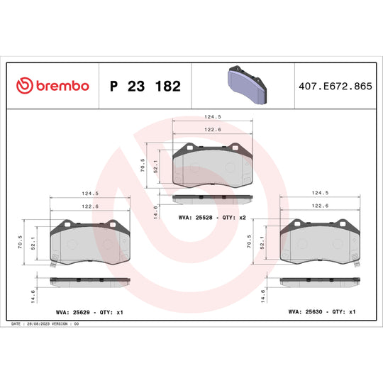 KT04333 Low-Met Brake Pad and UV Coated PVT  Brake Disc Kit Brembo Canada