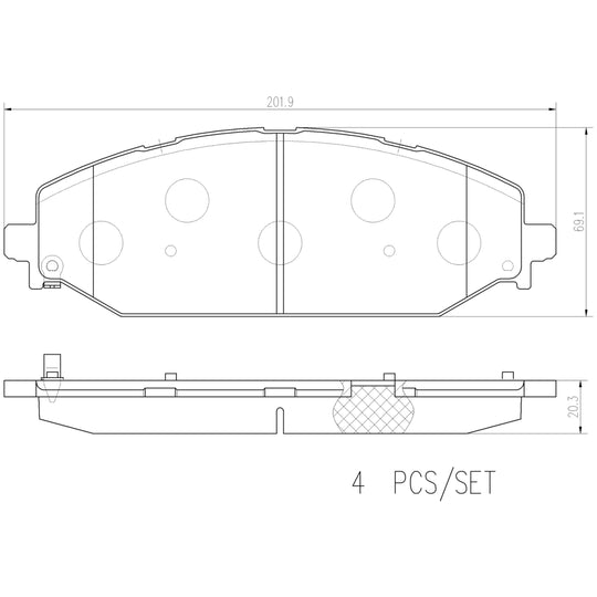 P23193N Brembo PRIME Ceramic Disc Brake Pad Set Brembo Brake Canada