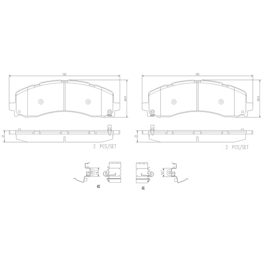 P23195N Brembo PRIME Ceramic Disc Brake Pad Set Brembo Brake Canada