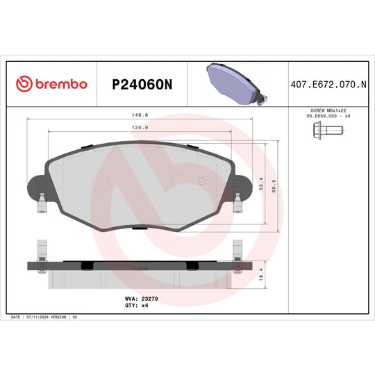 KT00599 Brembo Ceramic Brake Pad and UV Coated Vented  Brake Disc Kit Brembo Brake Canada