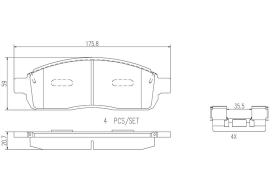 P24112N Brembo PRIME Ceramic Disc Brake Pad Set Brembo Brake Canada